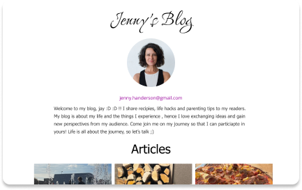 Blog website template